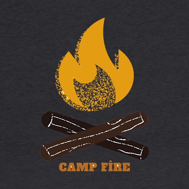 Camp Fire Design Tshirt by Imagination